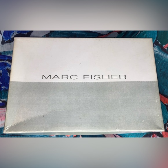 Marc Fisher Black Loafers Platform Block Heels Slip On - Picture 7 of 7